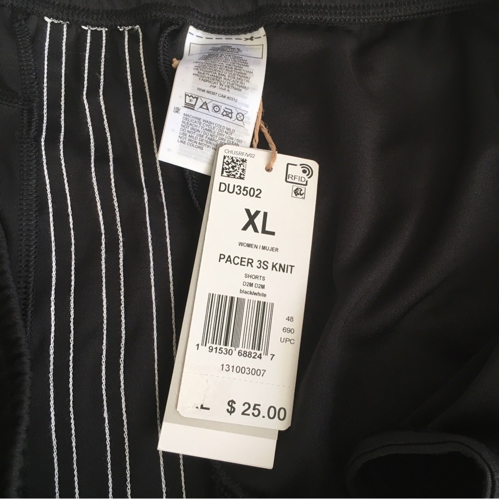 Adidas Women's Black 3-Stripes Running Shorts - Picture 8 of 8